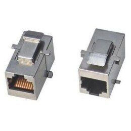 XtendLan Keystone/spojka, RJ45, CAT6, STP, stříbrný, instalace kabeláže bez narážení kabelů