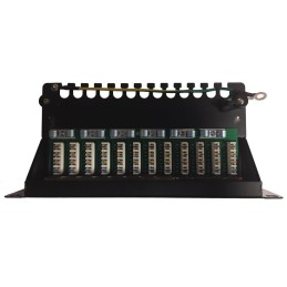 XtendLan Patch panel 10", 12 portů, 1U, Cat6, stíněný, LSA, s krytem, vodorovné umístění konektorů, zemnič, černý