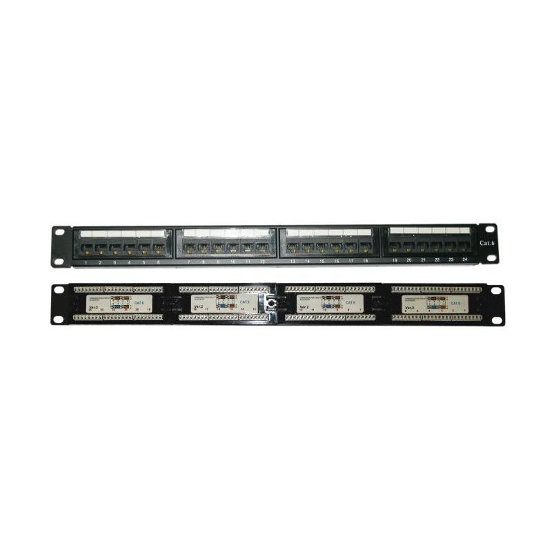 XtendLan Patch panel 19", 24 portů, Cat6, 30u Au, LSA/110