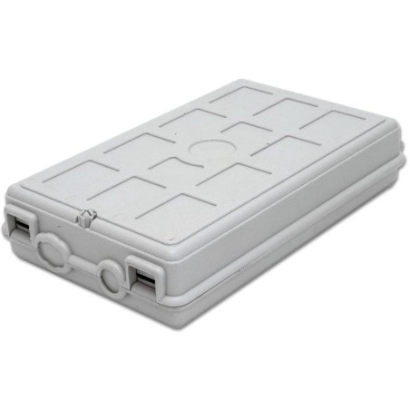 XtendLan plastový rozvaděč pro 24 svarů, 24 pigtailů, 2 kabelové porty, odklopná dvířka