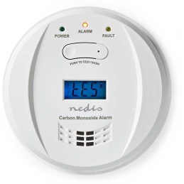 NEDIS detektor oxidu uhelnatého/ EN 50291/ hlasitost 85 dB/ 2x AA/ životnost až 5 let/ bílý