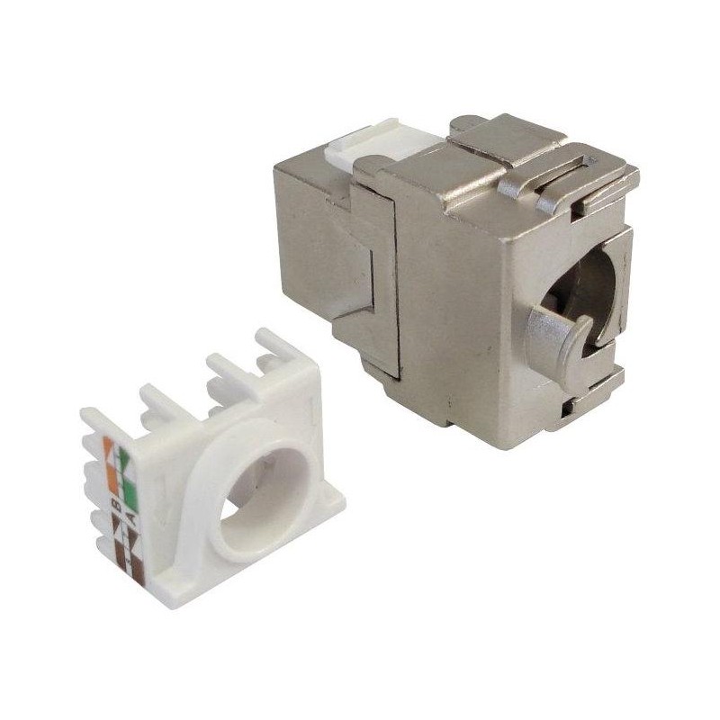 XtendLan Keystone jack RJ45, CAT6A, STP, zaklapávací zezadu