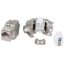 XtendLan Keystone jack RJ45, CAT6A, STP, zaklapávací zezadu