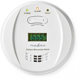NEDIS detektor oxidu uhelnatého/ EN 50291/ hlasitost 85 dB/ 2x AA/ životnost až 5 let/ bílý