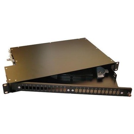 XtendLan 19" optický rozvaděč, 24 portů simplex SC/LC, otočná montáž