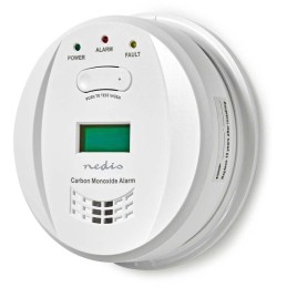 NEDIS detektor oxidu uhelnatého/ EN 50291/ hlasitost 85 dB/ 2x AA/ životnost až 5 let/ bílý