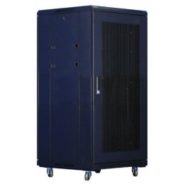 XtendLan 18U/600x600 stojanový, černý, perforované dveře a záda