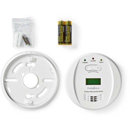 NEDIS detektor oxidu uhelnatého/ EN 50291/ hlasitost 85 dB/ 2x AA/ životnost až 5 let/ bílý