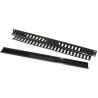 XtendLan 1U patch panel, plastic cover, 4x5cm profile