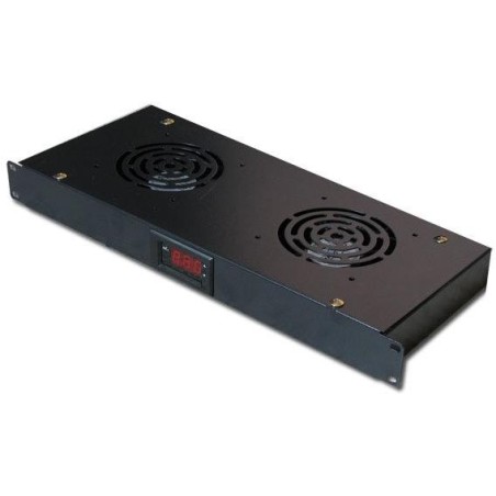 XtendLan Ventilace do 1U pozice, termostat, 2 ventilátory, hloubka 200mm EK