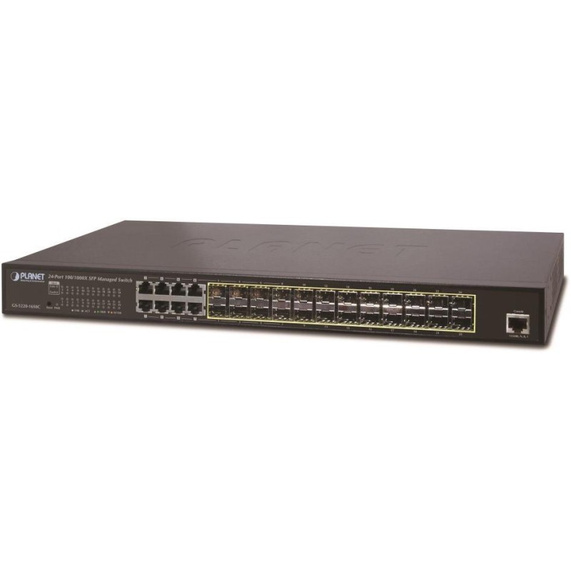 Planet GS-5220-16S8CR L3 switch, 8x1Gb, 24x1Gb SFP, QoS, 2x power-in