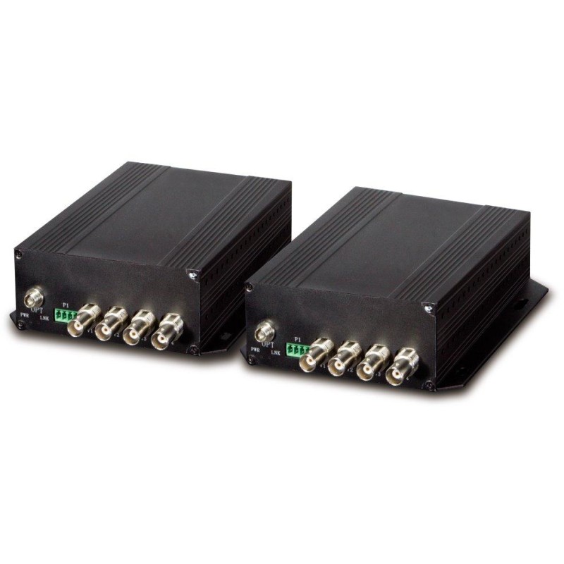 Planet VF-402-KIT opto konvertor 4x Video, 4x RS-485, FC konektor,singlemode, po jednom vlákně, cena za pár