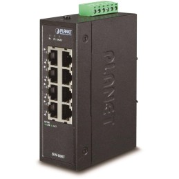 Planet ISW-800T, 8x 10/100Base-TX, ESD, DIN, IP30, -40~75°C