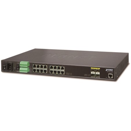 Planet IGS-5225-16T4S průmyslový L3 switch, 16x1Gb, 4x1Gb SFP, 36-60VDC, -40~75°C, IP30, 2x power in