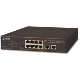Planet GSD-1008HP, PoE switch 8x PoE 802.3at 120W+ 2x 1000Base-T, VLAN, extend mód 10Mb/s do 250m