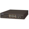 Planet GSD-1008HP, PoE-Switch 8x PoE 802.3at 120W+ 2x 1000Base-T, VLAN, Erweiterungsmodus 10Mb/s bis zu 250m