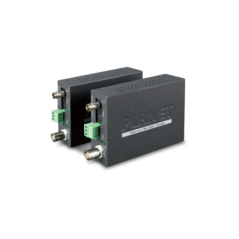 Planet VF-101G-KIT opto konvertor, 1x video (AHD/TVI/CVI/CVBS), 1x RS-485, singlemode (ST), pár