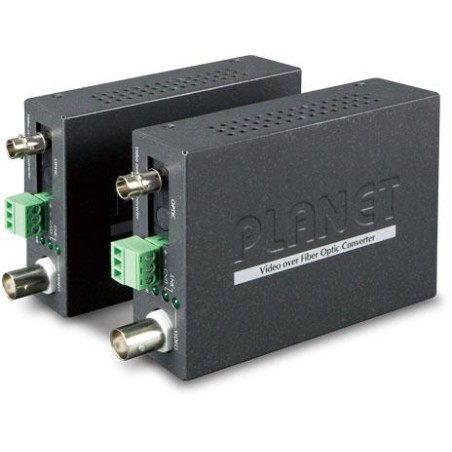 Planet VF-101G-KIT opto konvertor, 1x video (AHD/TVI/CVI/CVBS), 1x RS-485, singlemode (ST), pár