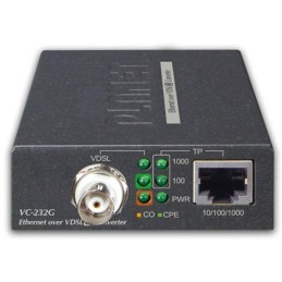 Planet VC-232G, VDSL2 konvertor, BNC(koax), 1000Base-T, master/slave, profil 30a, G.993.5 Vectoring, G.INP
