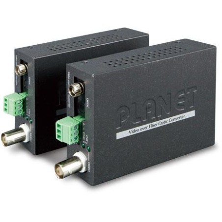 Planet VF-102G-KIT opto konvertor, 1x video (AHD/TVI/CVI/CVBS), 1x RS-485, singlemode (FC), pár