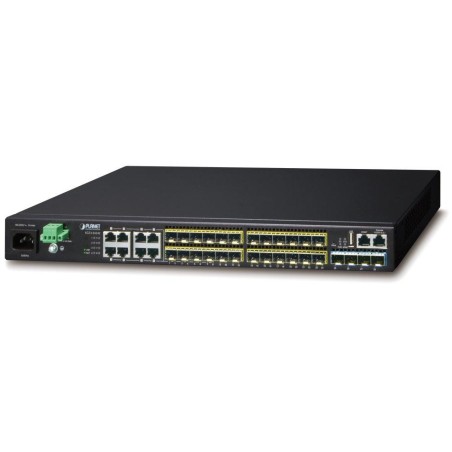 Planet XGS3-24242(v3) L3 switch, 8x1Gb, 24x1Gb SFP, 4x10Gb SFP+, HW/IP stack, 2xPower-in