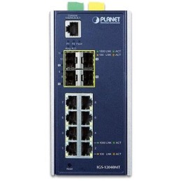 Planet IGS-12040MT L3 switch, 8x1Gb, 2x1Gb SFP, 2x2.5Gb SFP, dual 12-72VDC, -40~75°C, IP30