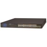 Planet GSW-2620VHP PoE switch, 24x1Gb + 2xSFP 1Gb, LCD, VLAN, extend mode 10Mb-250m, 802.3at, 802.3az, 300W PoE Budget