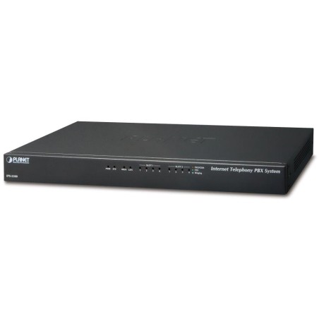 Planet IPX-2200, IP PBX, SIP Proxy, 2x slot pro moduly, IVR, 200/60 uživatelů, DID, BLF, FAX, Skype-SIP, VPN, CZ