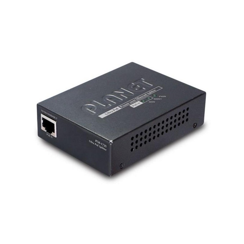 Planet POE-172S Ultra PoE splitter 802.3bt do 60W - výstup 12/19/24VDC, 1Gb