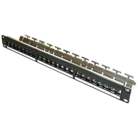 XtendLan Patch panel 19", 24 portů, neosazený, Cat5e/6/6A/7, vyvazovák