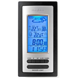 NEDIS meteostanice WEST201G/ vnitřní a venkovní/ digitální/ bezdrátový senzoru počasí/ předpověď počasí/ čas/ LCD/ budík