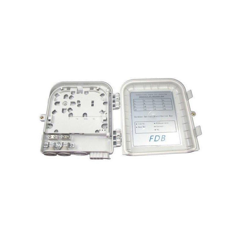 XtendLan plastový rozvaděč pro 8 odboček, 2 kabelové porty, vodotěsný, cívka