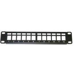 XtendLan Patch panel 10", 12 portů, 1U, neosazený