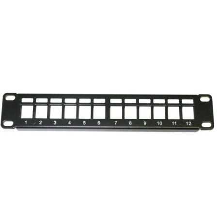 XtendLan Patch panel 10", 12 portů, 1U, neosazený