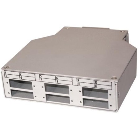 XtendLan mini rozvadeč na DIN lištu, 6x SC Duplex, 4 vstupní otvory, krytka