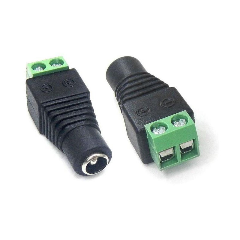 XtendLan Napájecí redukce plug/šroub - SAMICE 5,5/2,1mm (ke zdroji) na šroubovou svorkovnici