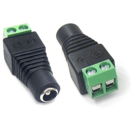 XtendLan Napájecí redukce plug/šroub - SAMICE 5,5/2,1mm (ke zdroji) na šroubovou svorkovnici