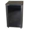 XtendLan 27U/600x600 rackmount, black, glass door, solid back