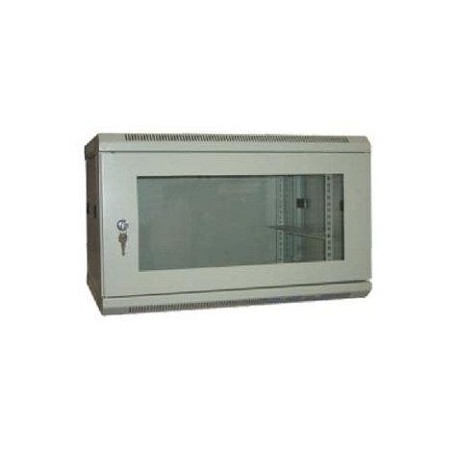 XtendLan 9U/600x450, na zeď, jednodílný, rozložený, skleněné dveře, slonovina