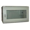 XtendLan 9U/600x450, wall-mounted, one-piece, unfolded, glass door, ivory