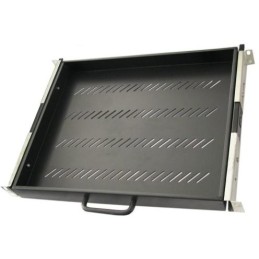 XtendLan Výsuvná police 1U, univerzální, černá, hloubka 350mm, plnovýsuvná