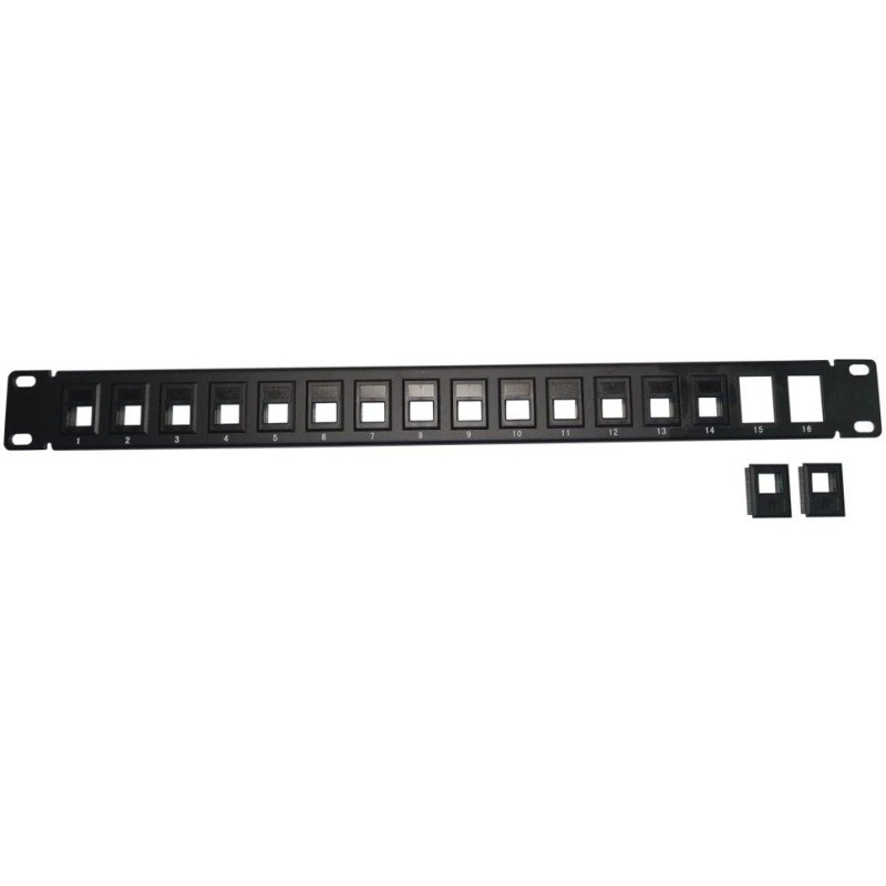 XtendLan Patch panel 19", 16 portů, 1U, neosazený, nestíněný