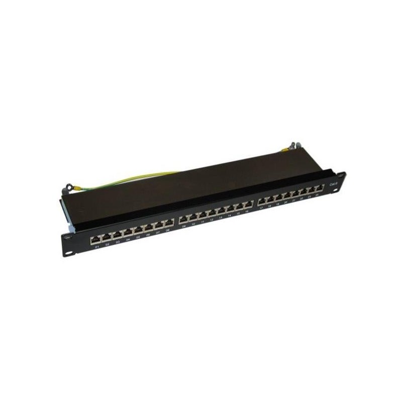 XtendLan Patch panel 19", 24 portů RJ-45, Cat6, stíněný, kovový kryt