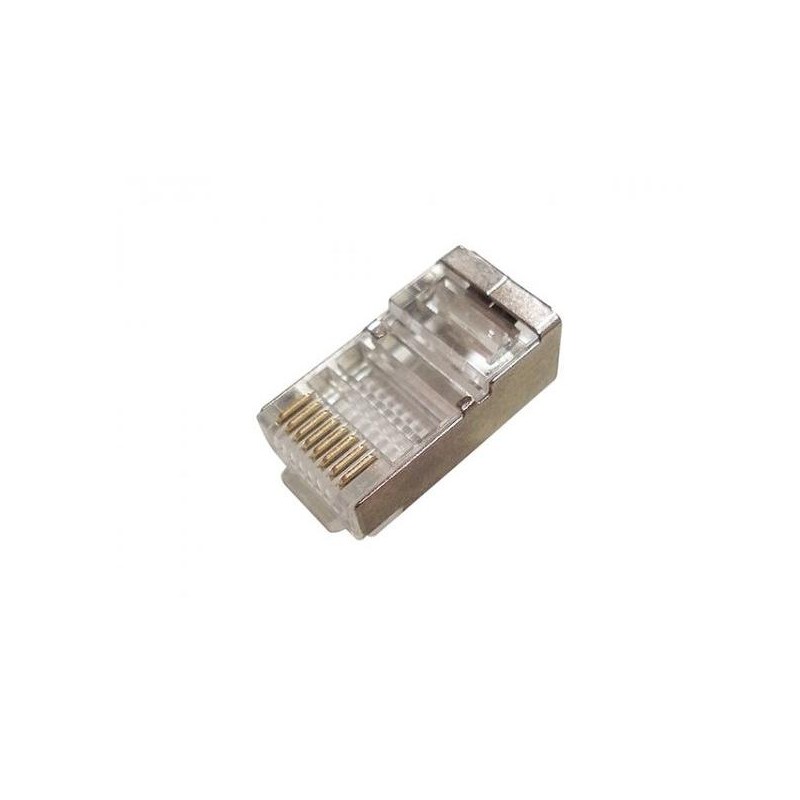XtendLan Konektor STP RJ45 CAT5e, drát, stíněný, kulatý, 50u