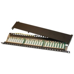 XtendLan Patch panel 19", 0.5U, 24 portů RJ-45, Cat6, stíněný, černý