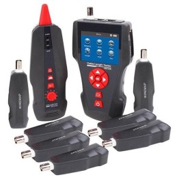 XtendLan Tester STP+PSTN+coax+USB, LCD displej, měření délky vedení, test PoE a PING, sonda+ 8x protismyčka