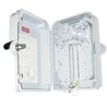 XtendLan plastic distribution box for 24 branches (drop-out), 2+1 cable ports, waterproof Ip65, coil