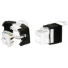 Gniazdo Keystone XtendLan RJ45, CAT6, UTP, zatrzaskowe, biało-czarne