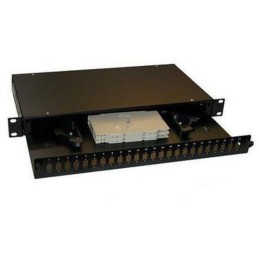 XtendLan 19" optický rozvaděč, 24 portů SC simplex, výsuvný, černý