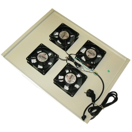 XtendLan Ventilace pro stojanové rozvadeče ECO hloubky 800mm, 4x ventilátor, šedá